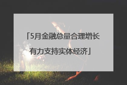 5月金融总量合理增长 有力支持实体经济